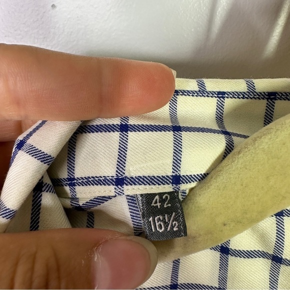 Mens Bally Plaid Dress Shirt sz 42/16.5 - Picture 4 of 4